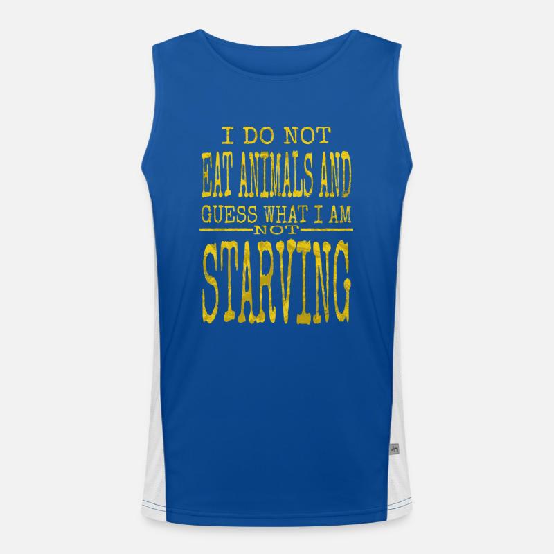 geek present veggie birthday sayings plant based Men's Functional Contrast Tank Top 