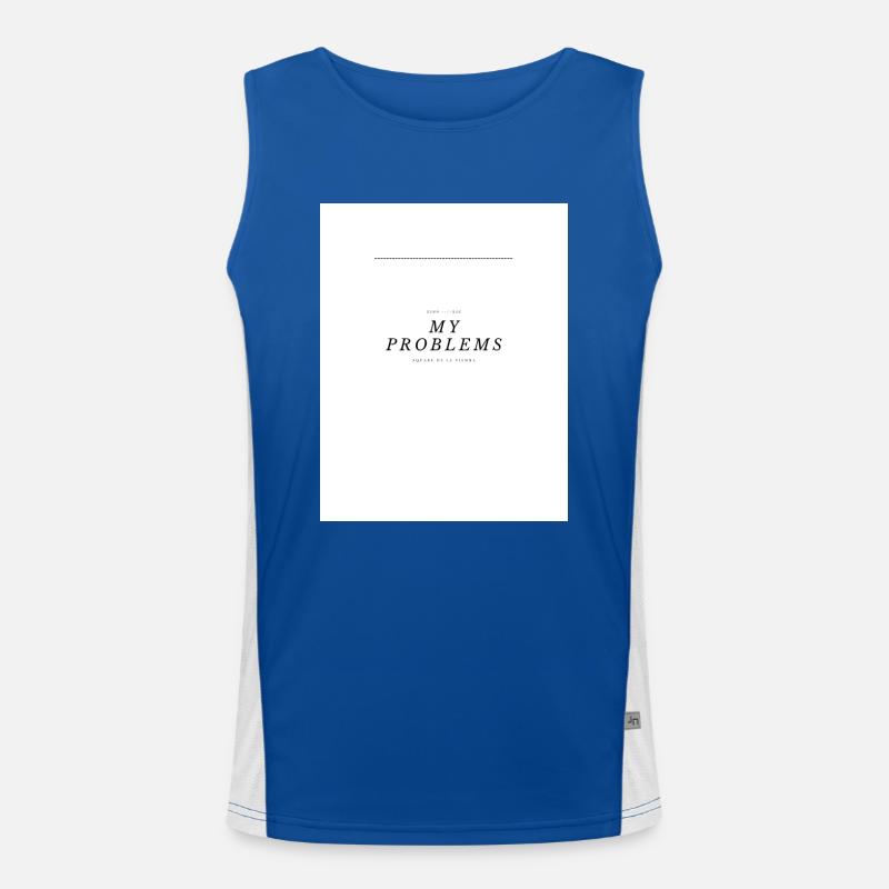 My Problems Schriftzug Funktionelles Kontrast-Tank Top für Männer 