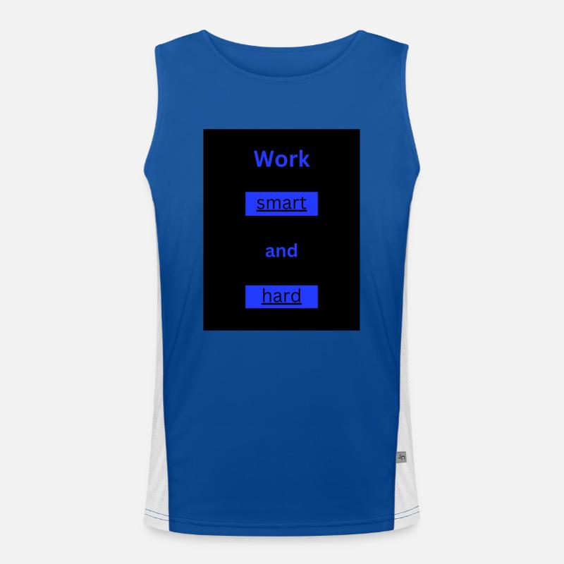 Work smart and hard Funktionelles Kontrast-Tank Top für Männer 