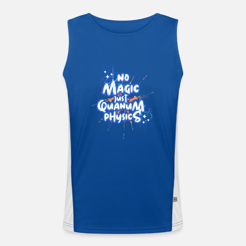 No Magic, just Quantum-Physics Design Men's Functional Contrast Tank Top 