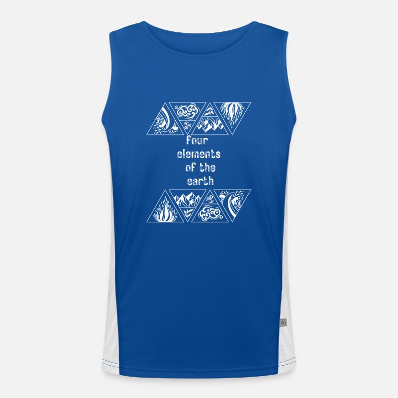 four elements of the earth Men's Functional Contrast Tank Top 