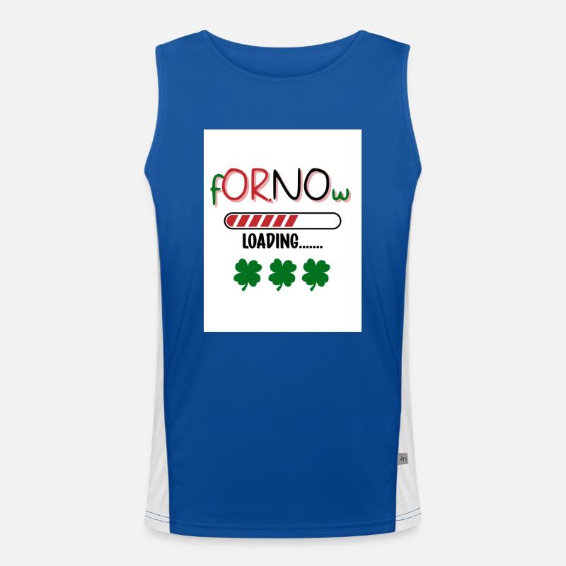 Erst einmal. Ja oder nein. Glück. Funktionelles Kontrast-Tank Top für Männer 