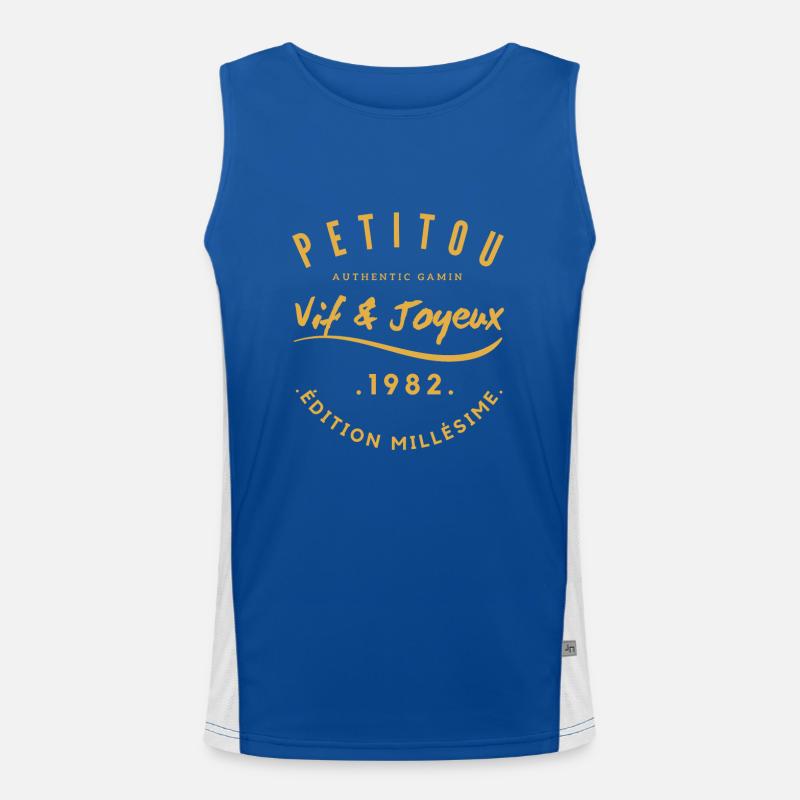 "Petitou 1982" Men's Functional Contrast Tank Top 