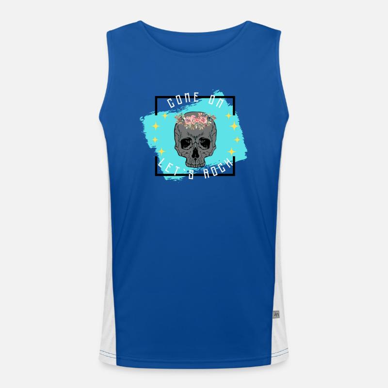 come on let´s rock Funktionelles Kontrast-Tank Top für Männer 