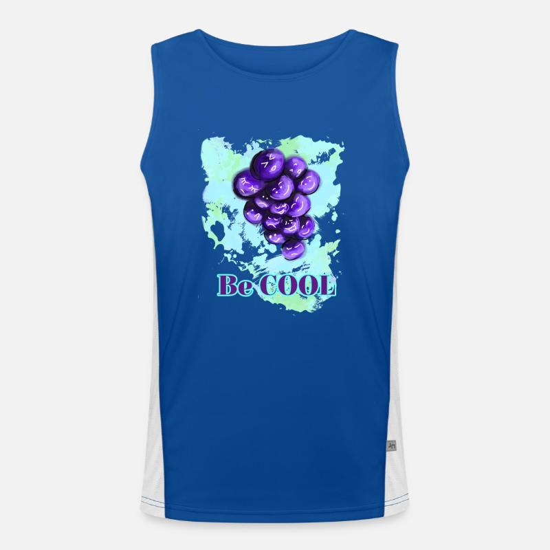 Grapes Men's Functional Contrast Tank Top 