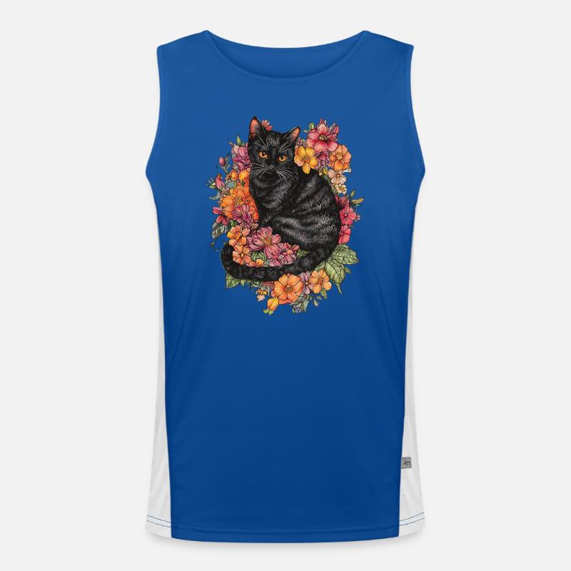 Fleurs de chat Débardeur respirant contrasté Homme 