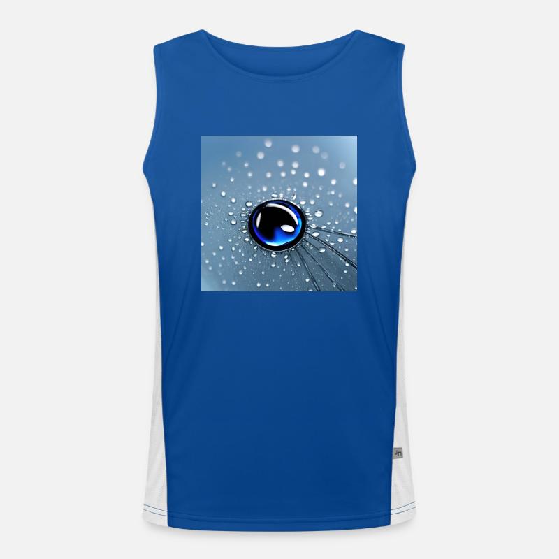 Blue Waterdrop Men's Functional Contrast Tank Top 