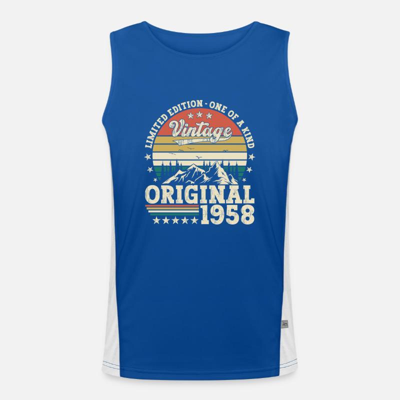Original 1958 62nd Birthday Gift Men Men's Functional Contrast Tank Top 