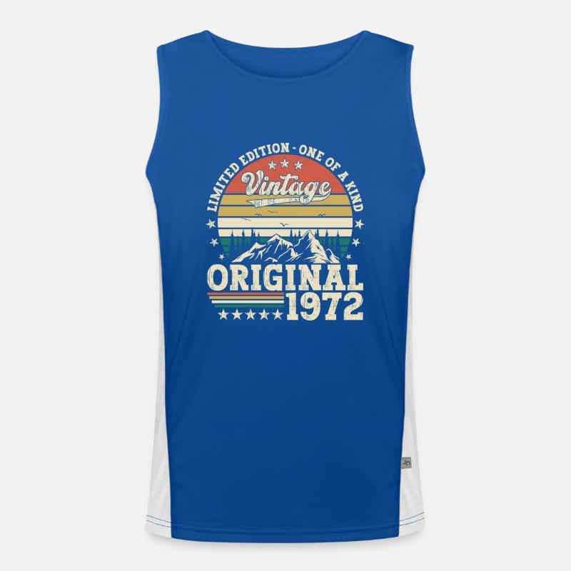 Original 1972 50th Birthday Gift Men Men's Functional Contrast Tank Top 