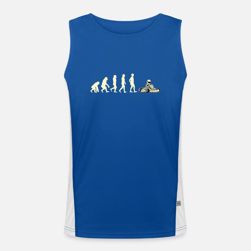 Geschenk Shirt kart evolution Funktionelles Kontrast-Tank Top für Männer 