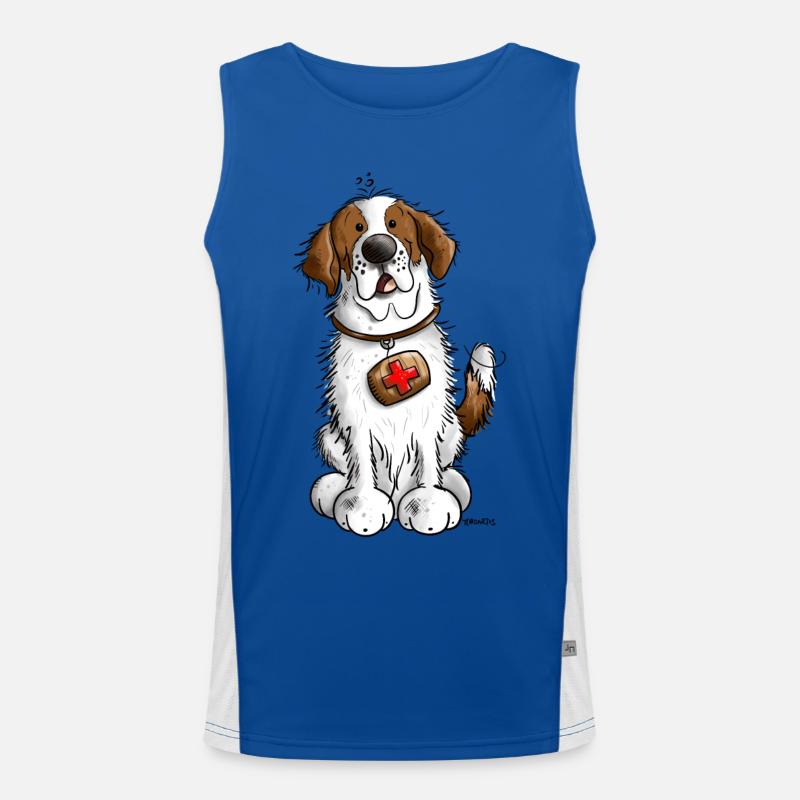 Mignon Saint Bernard Chien Débardeur respirant contrasté Homme 