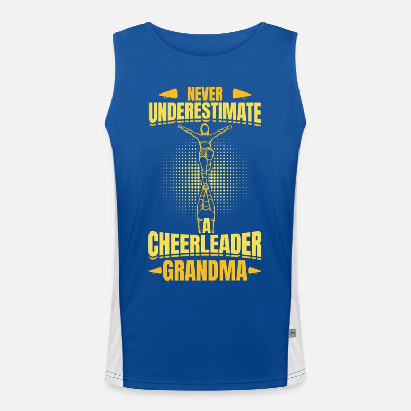 Cheerleader Großmutter Funktionelles Kontrast-Tank Top für Männer 