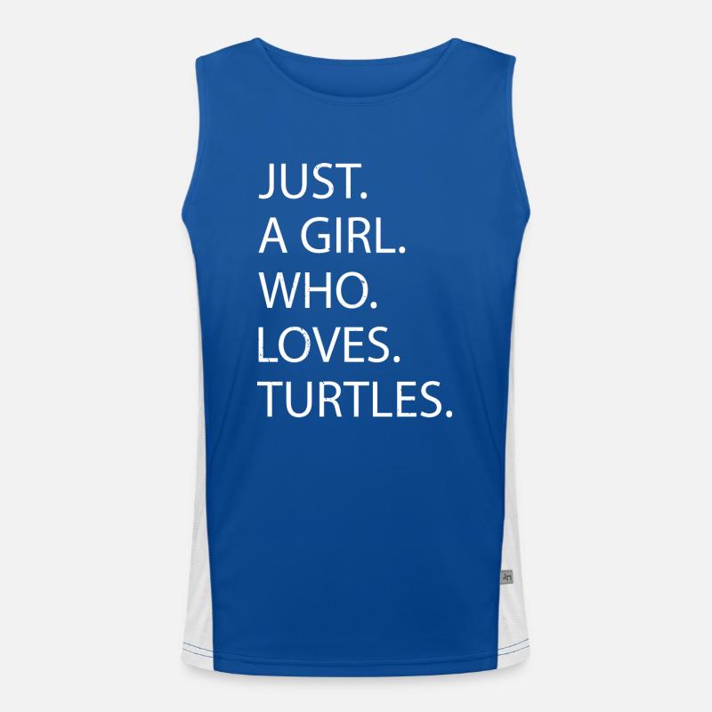 Statement Turtle Doves Wave Bday Turtle Men's Functional Contrast Tank Top 