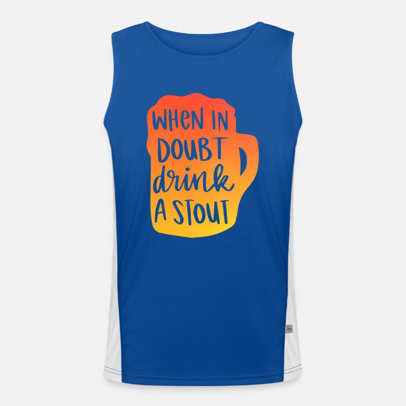 When In Doubt Drink A Stout Funktionelles Kontrast-Tank Top für Männer 