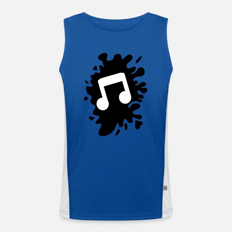 blob music note Men's Functional Contrast Tank Top 