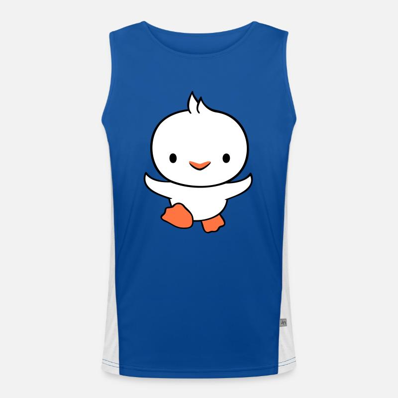 Duck running fast wants to fly cute flutter Men's Functional Contrast Tank Top 