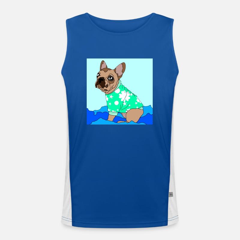 Frenchie in Sweater Men's Functional Contrast Tank Top 