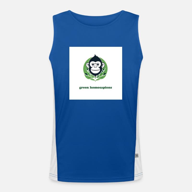 Der grüne Affe Funktionelles Kontrast-Tank Top für Männer 