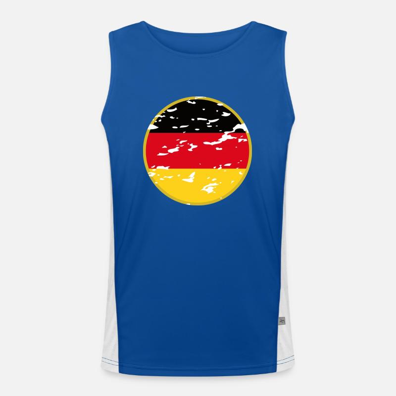 Black-Red-Gold: Germany-Style Men's Functional Contrast Tank Top 