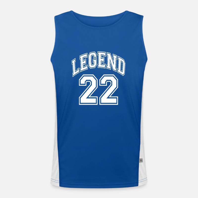 Legend 22 - Men's Functional Contrast Tank Top  - royal/white