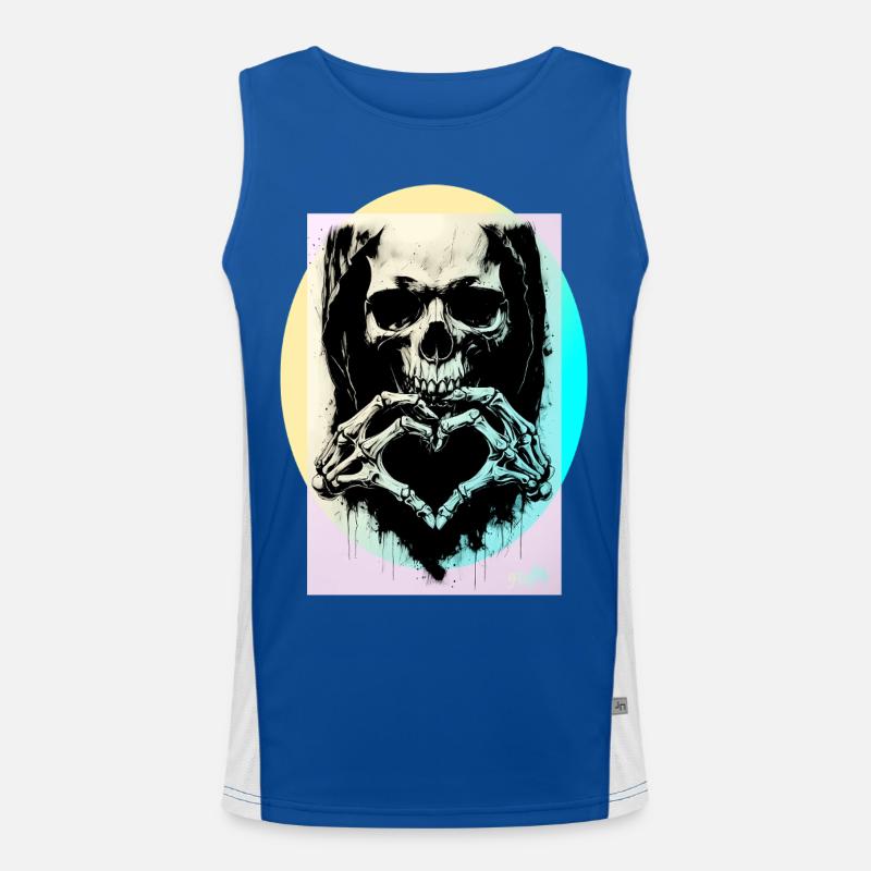 Das Herz des Todes ☠ Funktionelles Kontrast-Tank Top für Männer 