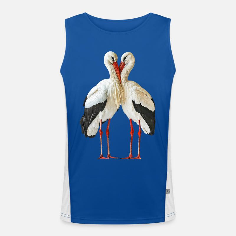Weissstoerche-Storch Funktionelles Kontrast-Tank Top für Männer 