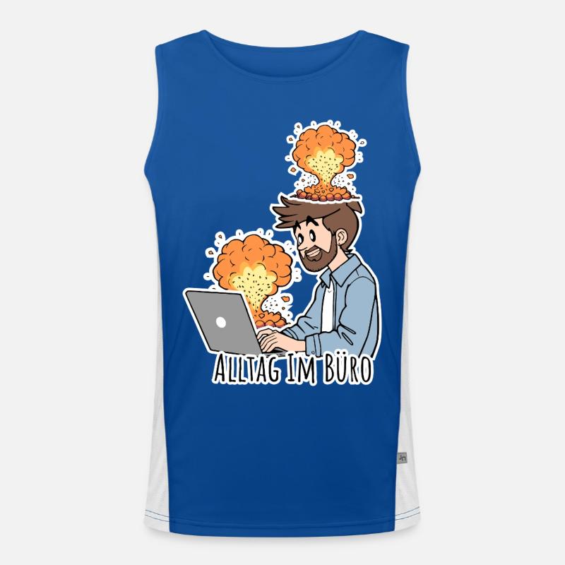 The complete chaos - everyday life in the office! Men's Functional Contrast Tank Top 