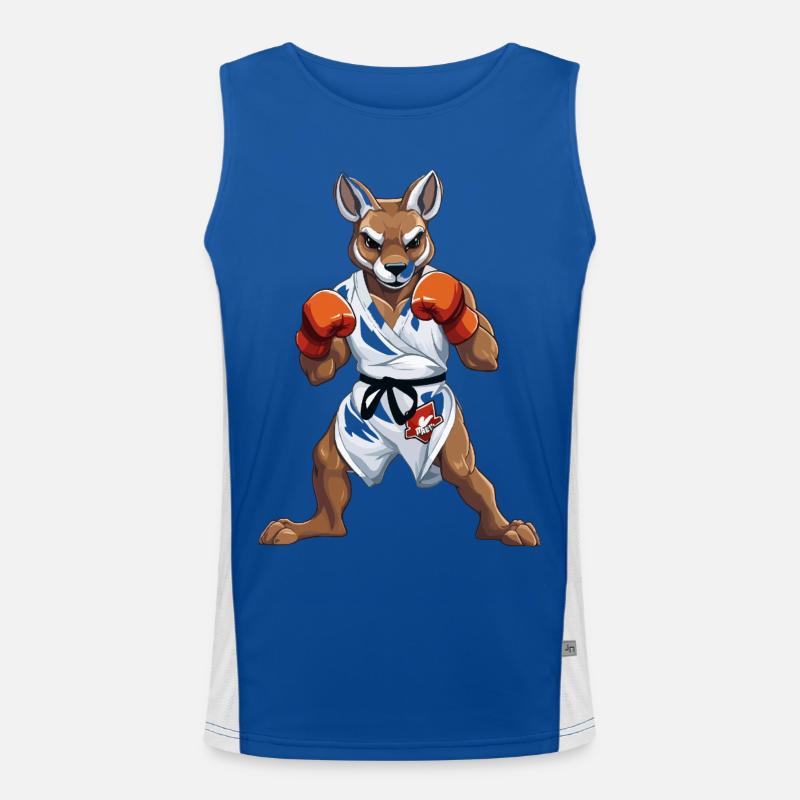 Kangaroo Karate Fighter Men's Functional Contrast Tank Top 