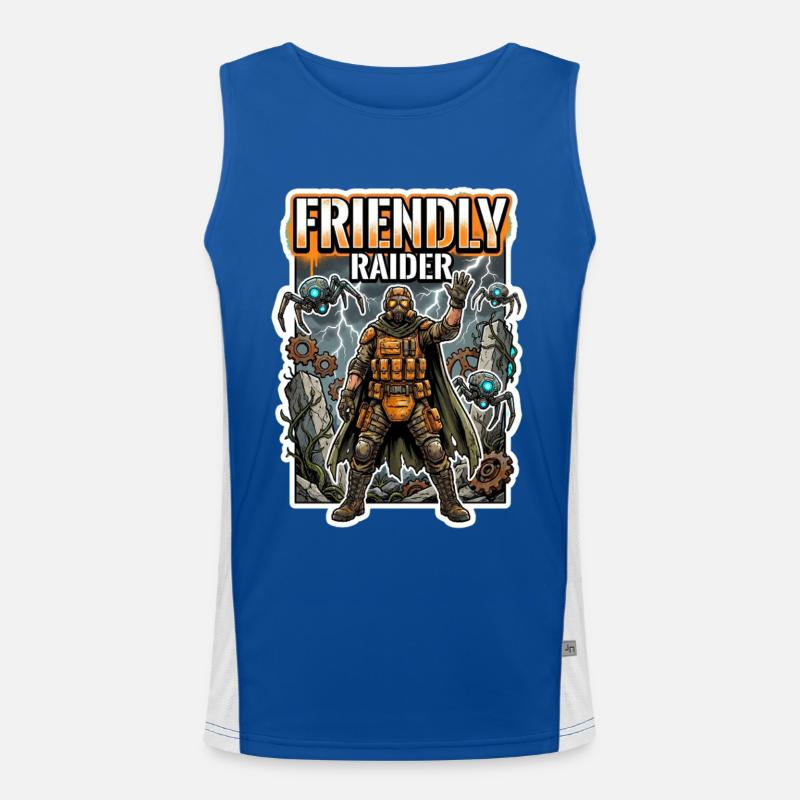 Friendly Raider - Men's Functional Contrast Tank Top  - royal/white
