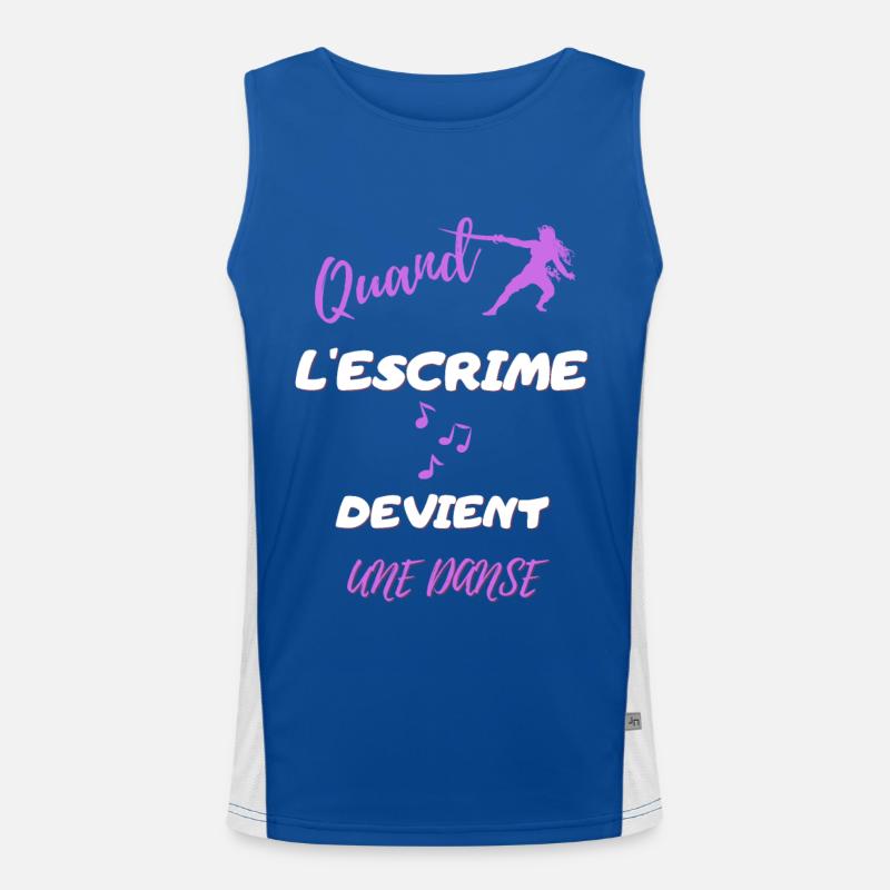 Quand l' escrime devient une danse Débardeur respirant contrasté Homme 
