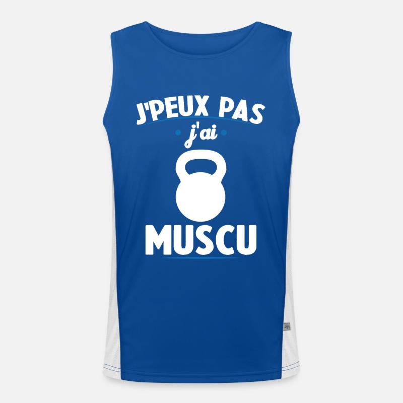 I can't I worked out Men's Functional Contrast Tank Top 