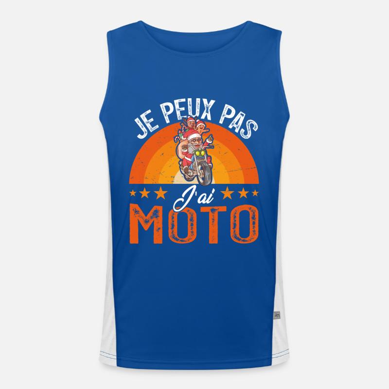 I can't I have a motorcycle Men's Functional Contrast Tank Top 