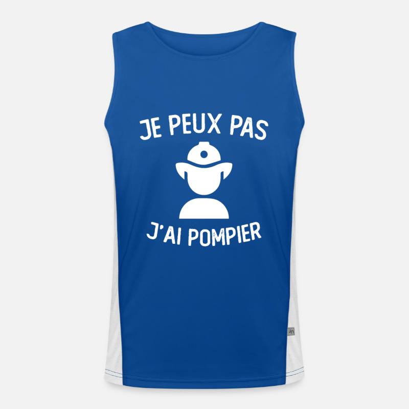 Je peux Pas J ai Pompier Débardeur respirant contrasté Homme 