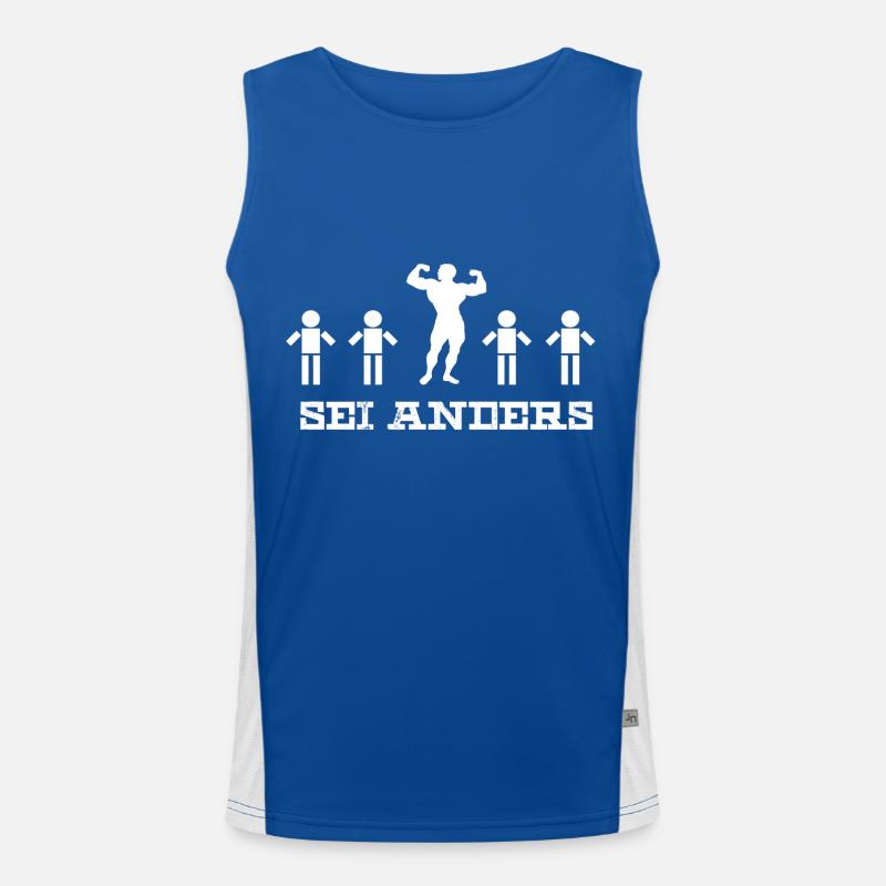 sei anders Funktionelles Kontrast-Tank Top für Männer 