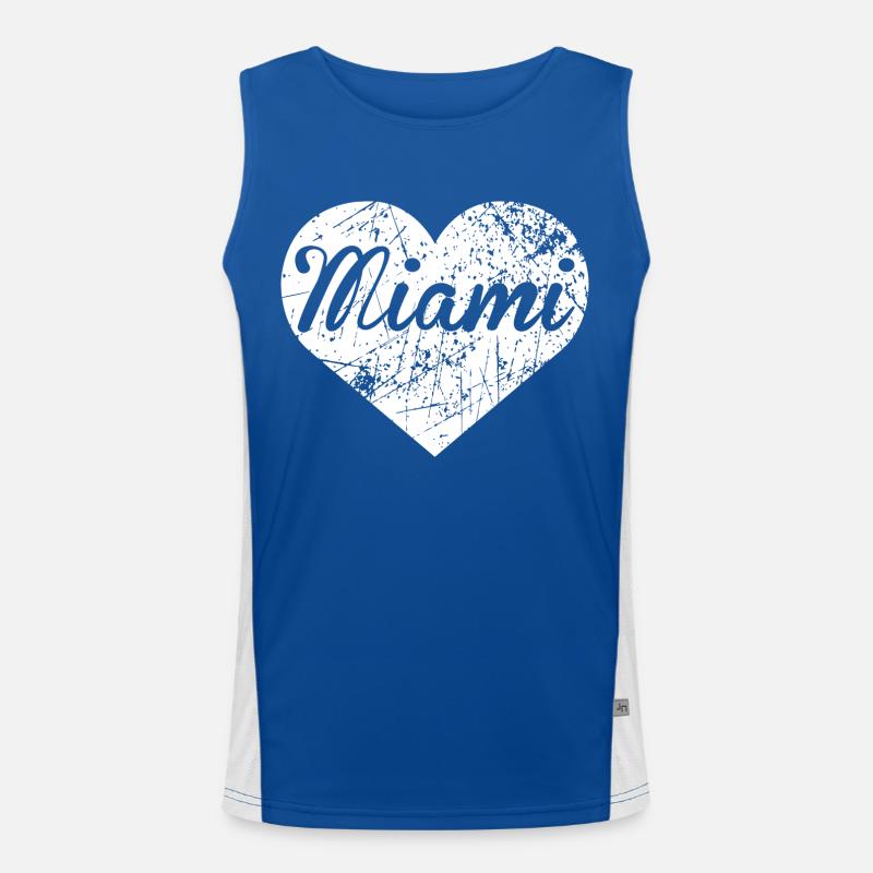 Cœur de Miami Débardeur respirant contrasté Homme 