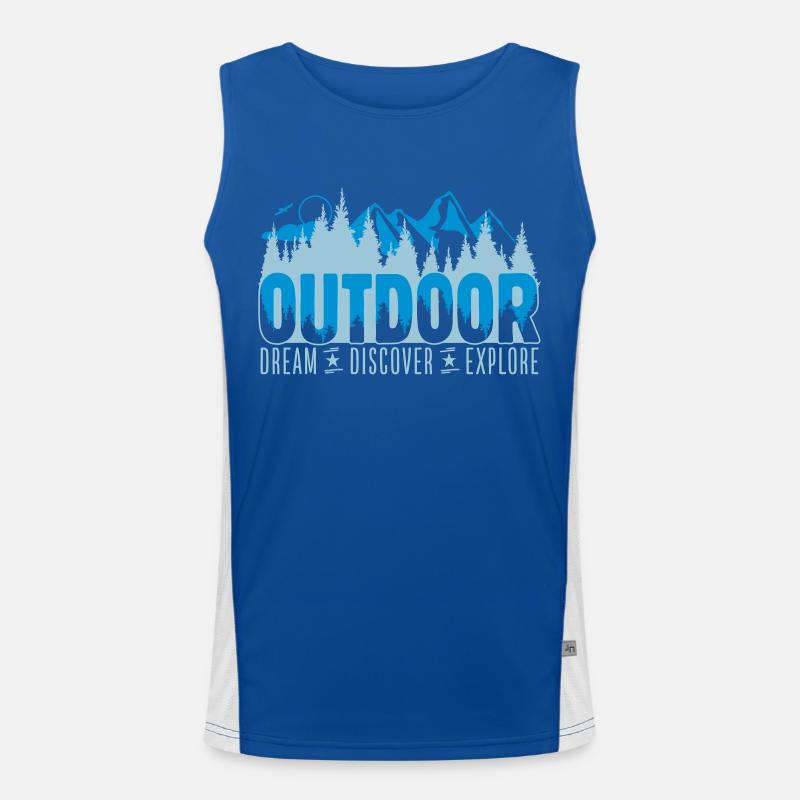 Outdoor - Dream Discover Explore Men's Functional Contrast Tank Top 
