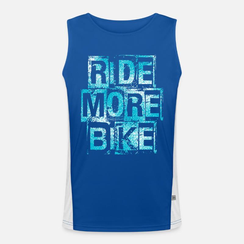 Ride More Bike Funktionelles Kontrast-Tank Top für Männer 