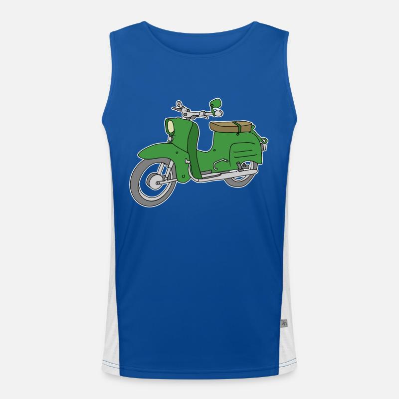 Green scooter Simson "Schwalbe" Men's Functional Contrast Tank Top 