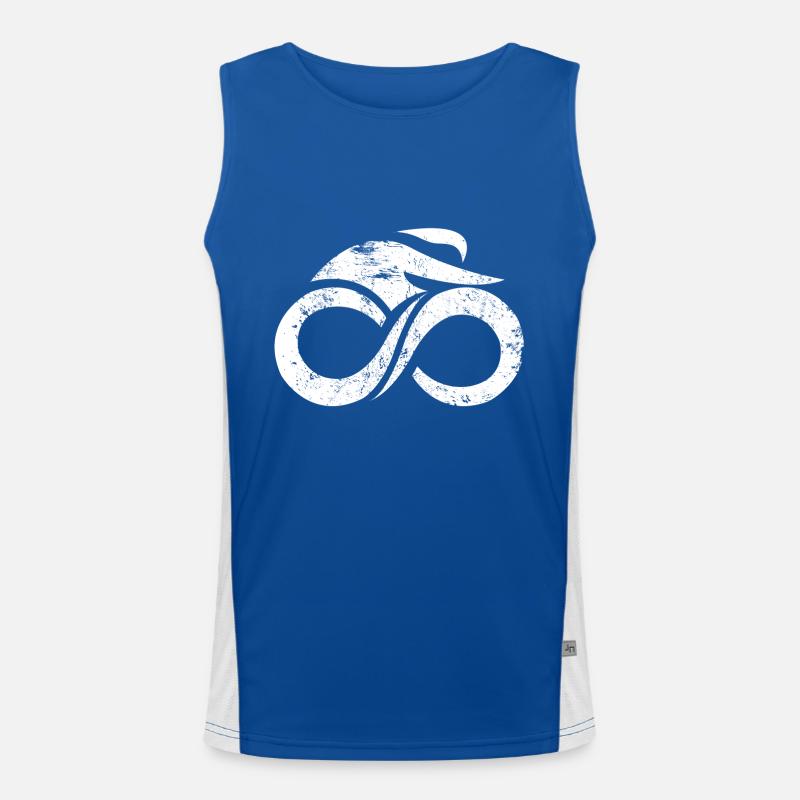 Rennrad Unendlichkeit Triathlon Sport Geschenk Funktionelles Kontrast-Tank Top für Männer 