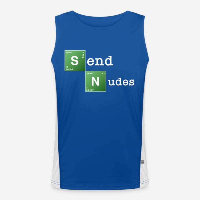 Send Nudes Funktionelles Kontrast-Tank Top für Männer 
