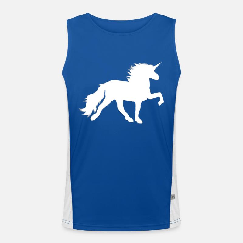 Einhorntoelter weiß Funktionelles Kontrast-Tank Top für Männer 