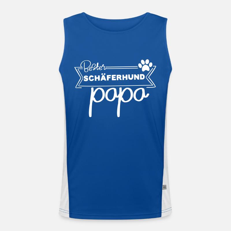 Bester Deutscher Schäferhund Papa Funktionelles Kontrast-Tank Top für Männer 