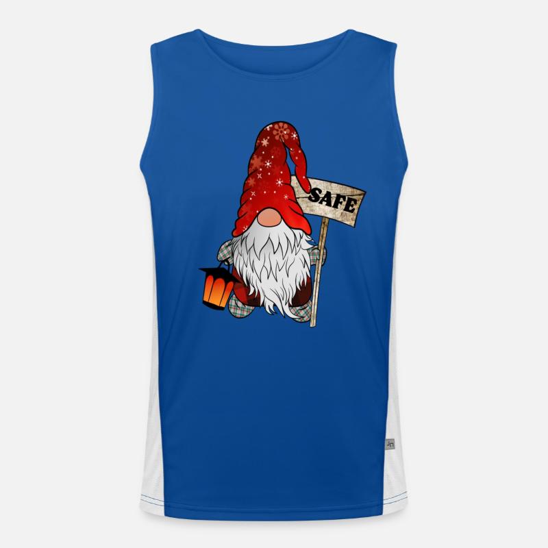 Safe Gnome – Noël Gnome Débardeur respirant contrasté Homme 