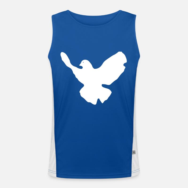 Friedenstaube Funktionelles Kontrast-Tank Top für Männer 