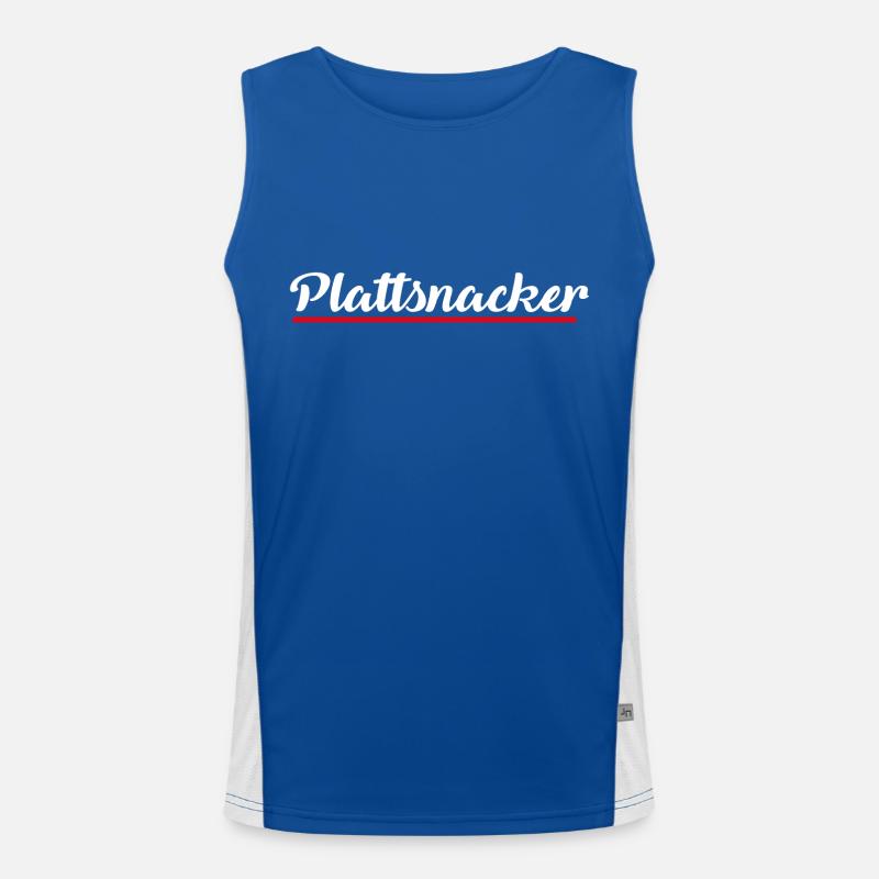 Plattsnacker | Norden | Plattdeutsch | Norddeutsch Funktionelles Kontrast-Tank Top für Männer 