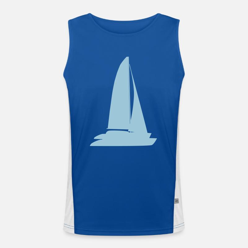 bateau bleu Débardeur respirant contrasté Homme 