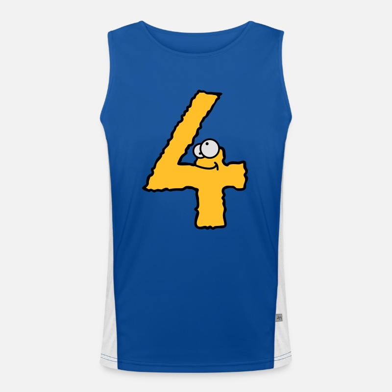 Fun 4 four comic book monsters Men's Functional Contrast Tank Top 