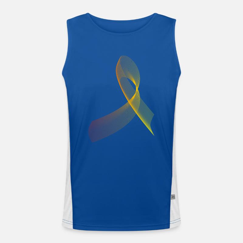 Cool, abstract and futuristic pattern - Men's Functional Contrast Tank Top  - royal/white