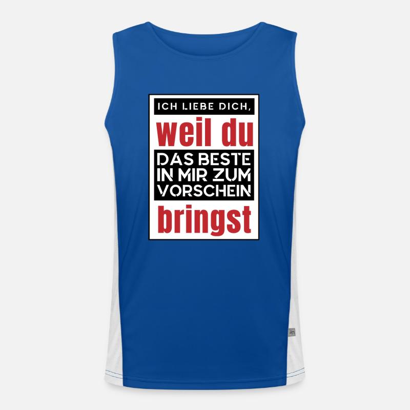 Du bist das Beste war mir passieren konnte. Funktionelles Kontrast-Tank Top für Männer 