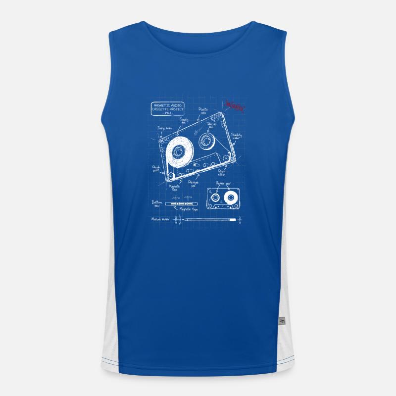 Audio cassette plan Men's Functional Contrast Tank Top 